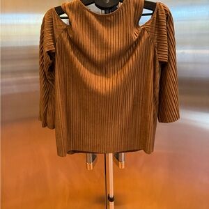 Chico's Rich Brown Pleated Blouse